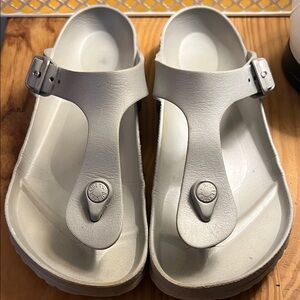Silver Buckle Strap Sandals